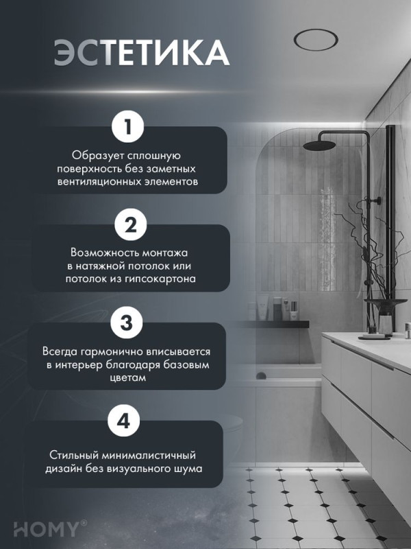 Теневая решетка 200 с вентилятором 125 регулировка H125WRS эстетика