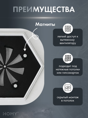 Решетка 150 с вентилятором 100 черная регул преимуществаировка HH100BRS