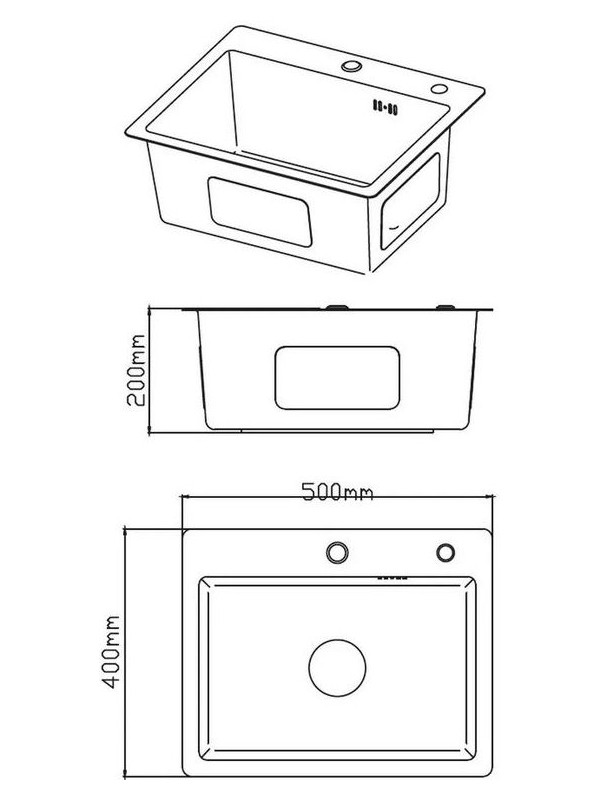 Кухонная мойка Diadonna S5040B-2 графит