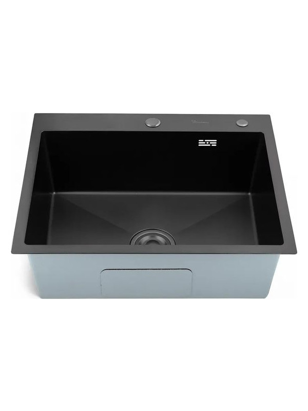 Кухонная мойка Diadonna S6050B-1 графит сверху