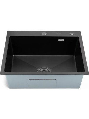 Кухонная мойка Diadonna S6050B-1 графит сверху
