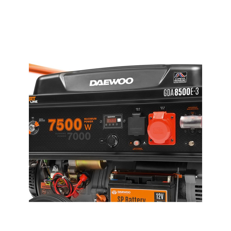 Бензиновый генератор Daewoo Power GDA 8500E-3 панель управления