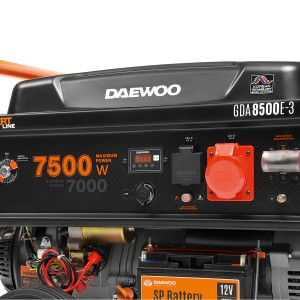 Бензиновый генератор Daewoo Power GDA 8500E-3 панель управления