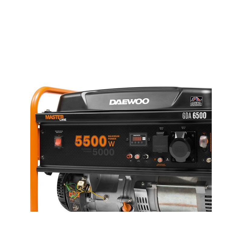 Бензиновый генератор Daewoo Power GDA 6500 панель управления