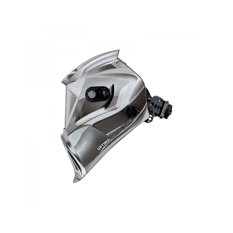 Сварочная маска Fubag Optima Team 9-13 серебристый сбоку