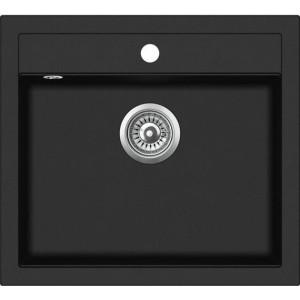 Кухонная мойка Aquasanita Quadro SQQ 100 601 W Black metallic