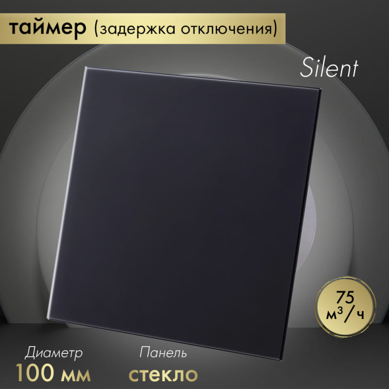 Вытяжной вентилятор Awenta System+ Silent 100T / KWS100T-PTGB100M