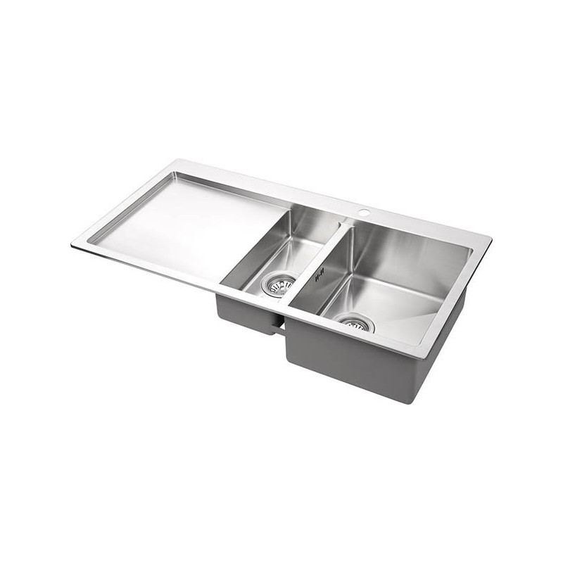 Кухонная мойка Aquasanita  Steel LUNA 151 M-R - общий вид