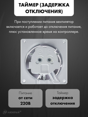 Вытяжной вентилятор airRoxy dRim 100TS-C173 управление