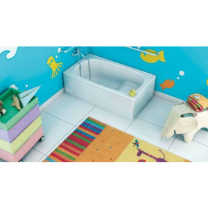 Ванна стальная BLB Europa Mini 105x70 (c сиденьем) в интерьере