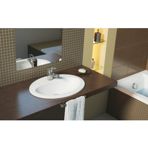 Фото в интерьере умывальника Cersanit Calla 54