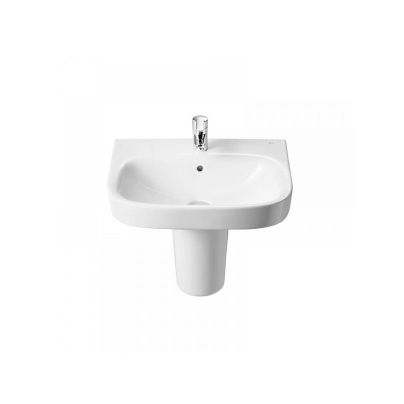 Фото с полупьедесталом умывальника Roca Debba 50x42