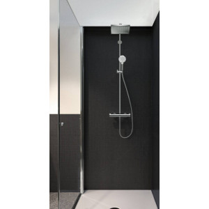 Фото в интерьере ушевая система Hansgrohe Crometta Е 240 1jet Showerpipe 27271000