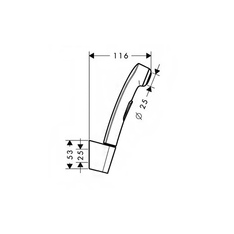 Гигиенический душ Hansgrohe Team Compact 96907000 схема