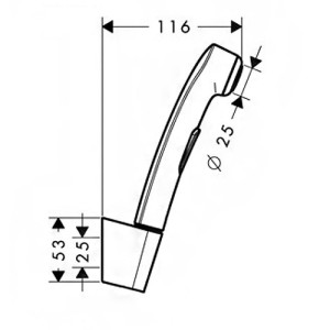 Гигиенический душ Hansgrohe Team Compact 96907000 схема