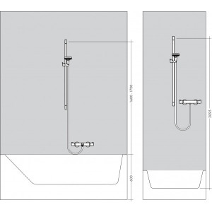 Примеры установки душевой системы Hansgrohe Crometta Vario 26532400