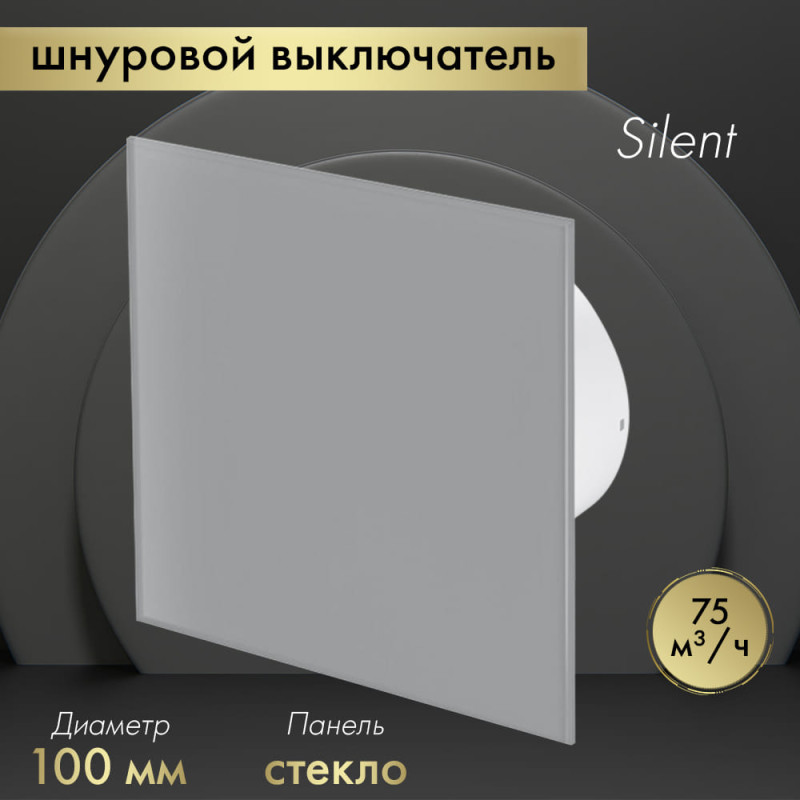 Вытяжной вентилятор Awenta System+ Silent 100W / KWS100W-PTGG100M