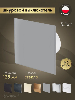 Вытяжной вентилятор Awenta System+ Silent 125W / KWS125W-PTGG125M