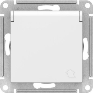 Розетка Schneider Electric Atlas Design ATN000146 белый вид спереди