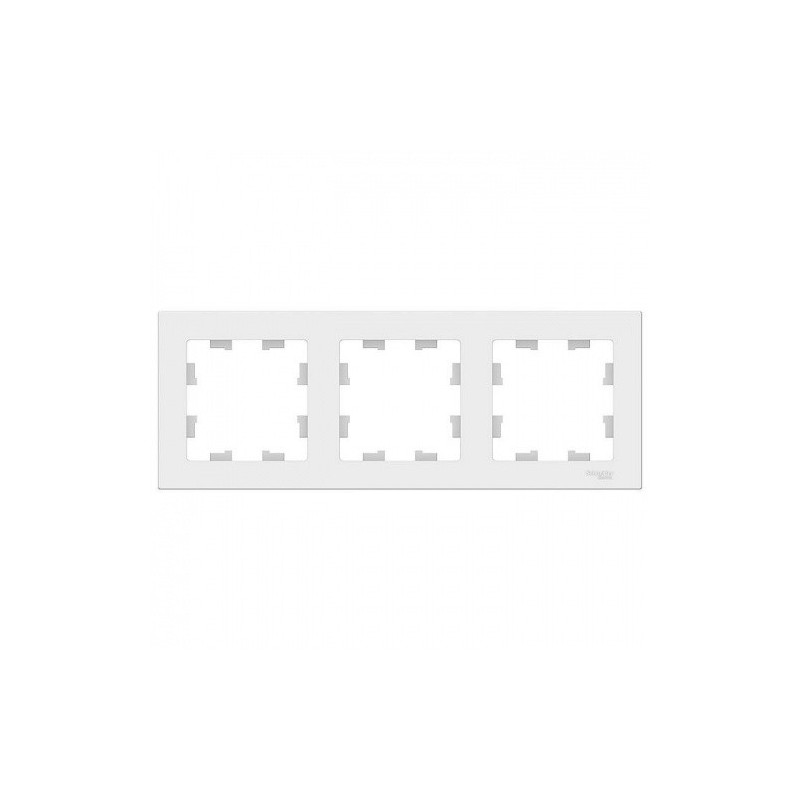 Рамка Schneider Electric Atlas Design ATN000103 белый вид спереди