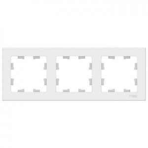 Рамка Schneider Electric Atlas Design ATN000103 белый вид спереди