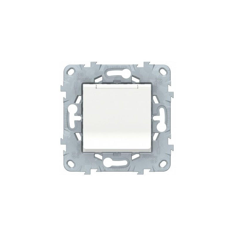 Розетка Schneider Electric Unica New NU503718TA белый вид спереди
