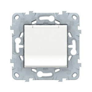 Розетка Schneider Electric Unica New NU503718TA белый вид спереди