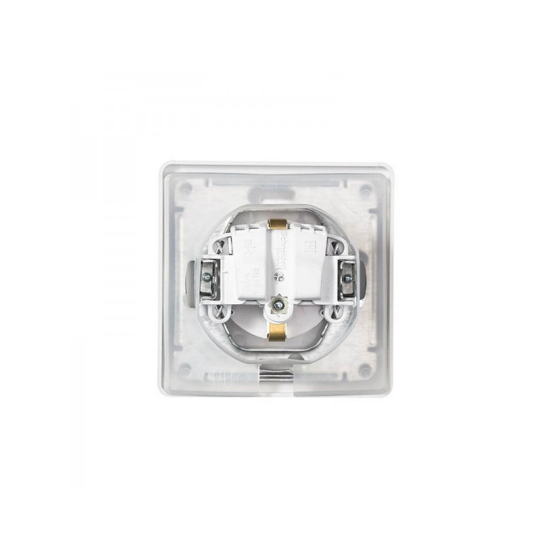 Розетка Schneider Electric Glossa GSL000648 перламутр вид сзади