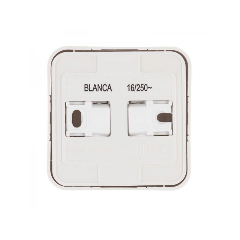 Розетка Schneider Electric Blanca BLNRA000111 белый вид сзади