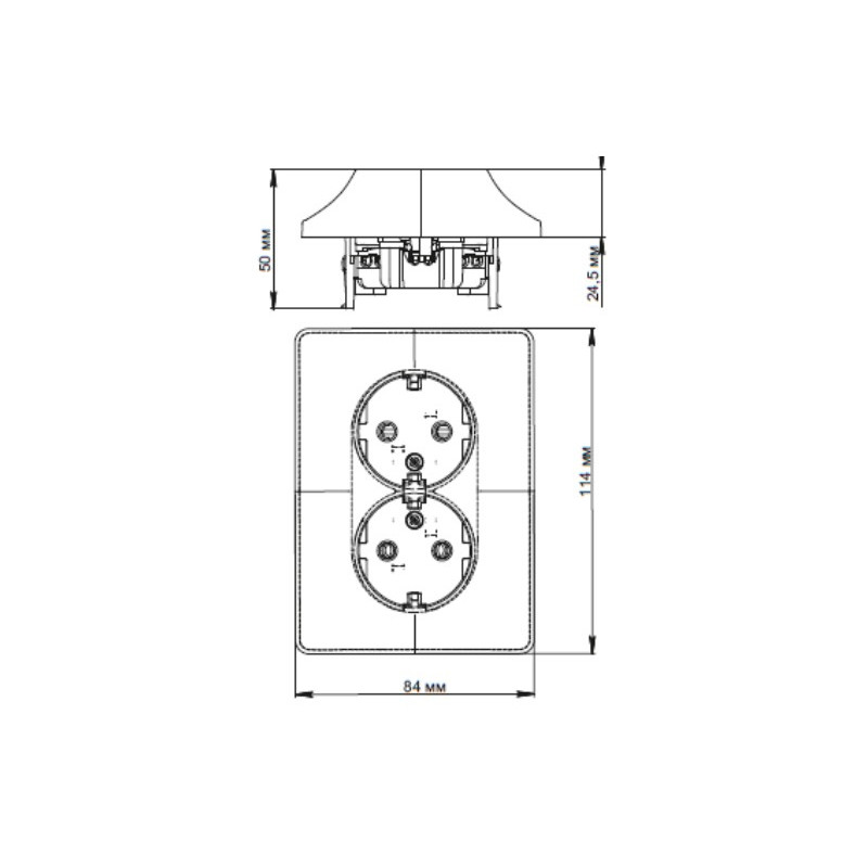 Розетка Schneider Electric Glossa GSL000126 белый схема