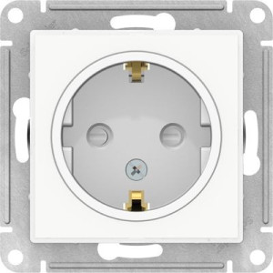 Розетка Schneider Electric Atlas Design Art ATN200145 белый вид спереди