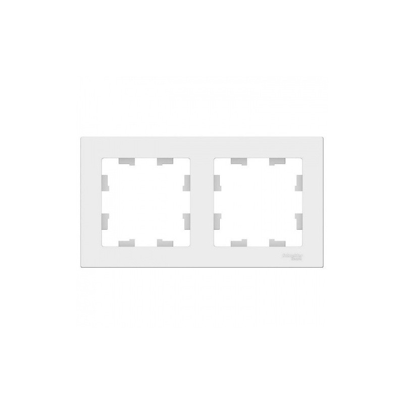 Рамка Schneider Electric Atlas Design ATN000102 белый вид спереди