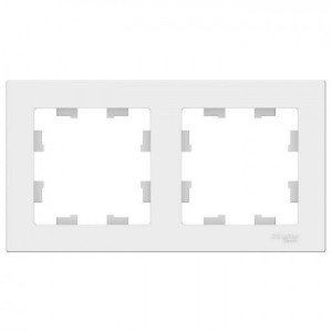 Рамка Schneider Electric Atlas Design ATN000102 белый вид спереди