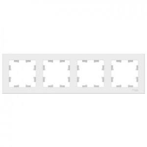 Рамка Schneider Electric Atlas Design ATN000104 белый вид спереди