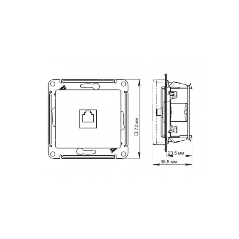 Розетка Schneider Electric Atlas Design ATN000183 белый схема