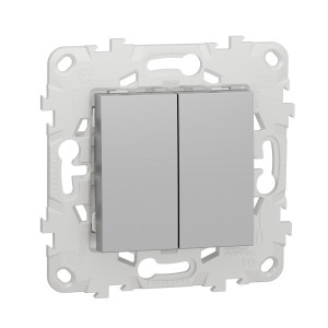 Выключатель Schneider Electric Unica New NU521130 алюминий