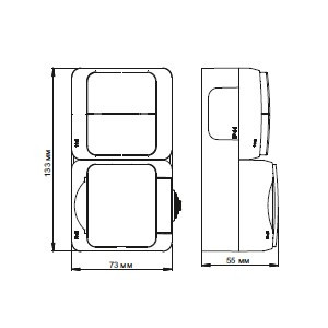 Выключатель с розеткой Schneider Electric Etud BPA16-242C серый схема
