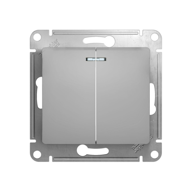 Выключатель Schneider Electric Glossa GSL000353 алюминий