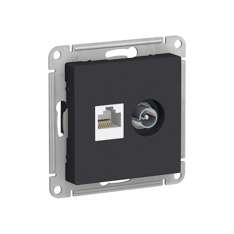 Розетка Schneider Electric Atlas Design ATN001089 карбон