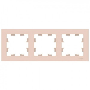 Рамка Schneider Electric Atlas Design ATN000203 бежевый вид спереди