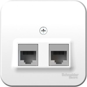 Розетка Schneider Electric Blanca BLNIA045451 белый вид спереди