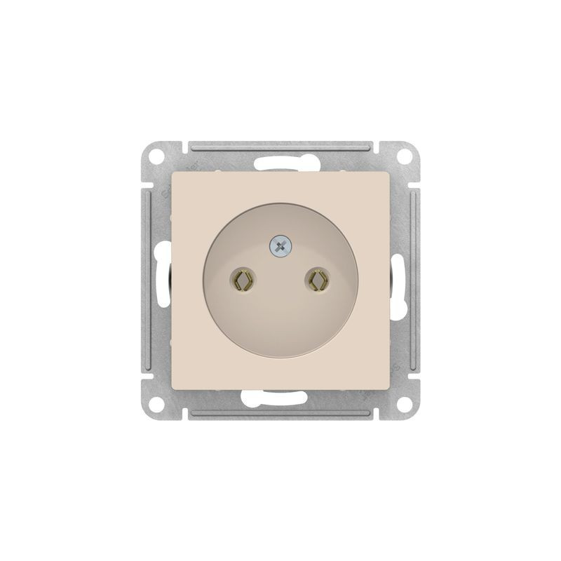Розетка Schneider Electric Atlas Design ATN000241 бежевый вид спереди