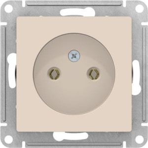 Розетка Schneider Electric Atlas Design ATN000241 бежевый вид спереди