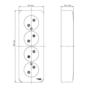Розетка Schneider Electric Blanca BLNRA000416 антрацит схема
