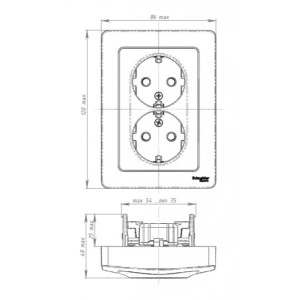 Розетка Schneider Electric Blanca BLNRS001021 белый схема