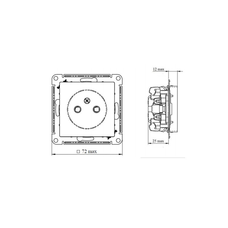 Розетка Schneider Electric Atlas Design ATN000141 белый схема