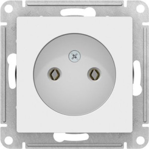 Розетка Schneider Electric Atlas Design ATN000141 белый вид спереди