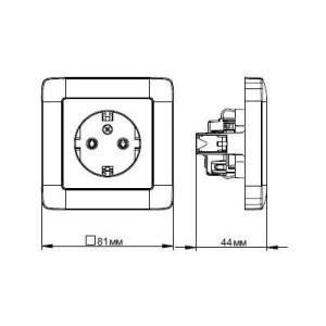 Розетка Schneider Electric Hit RS16-134-B белый схема