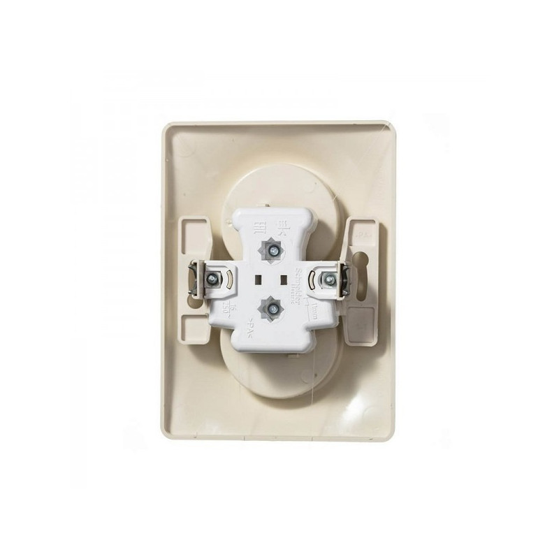 Розетка Schneider Electric Glossa GSL000420 титан вид сзади