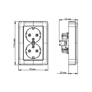 Розетка Schneider Electric Hit RS16-235-B белый схема